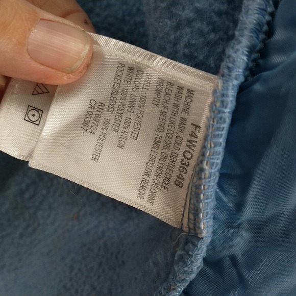 Columbia Interchange Women's Fleece Jacket Blue Medium Logo Front Zip - Picture 8 of 16